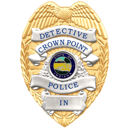 [CRWNPD-B736-SHDET] Crown Point PD Detective Shirt Badge