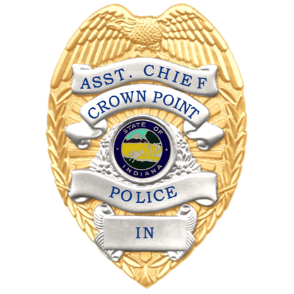 [CRWNPD-B736-SHAC] Crown Point PD Asst. Chief Shirt Badge