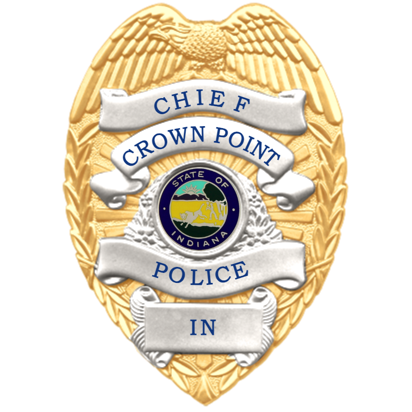 [CRWNPD-B736-SHCH] Crown Point PD Chief Shirt Badge