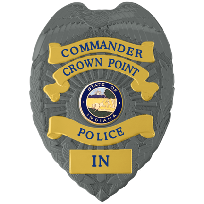 [CRWNPD-FLX736-CMDR] Crown Point PD Commander Flex Badge