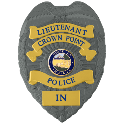 [CRWNPD-FLX736-LT] Crown Point PD Lieutenant Flex Badge