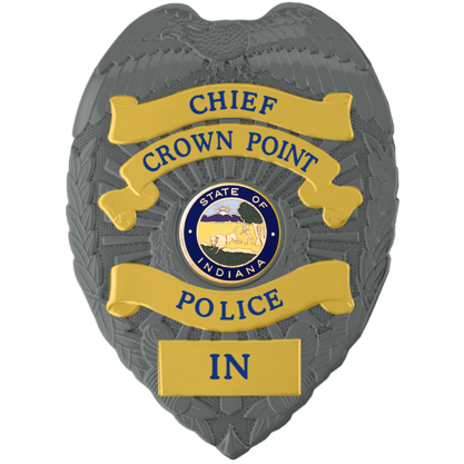 [CRWNPD-FLX736-CH] Crown Point PD Chief Flex Badge
