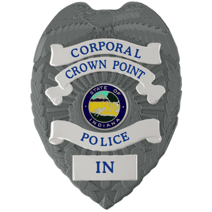 [CRWNPD-FLX736-CPL] Crown Point PD Corporal Flex Badge