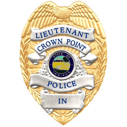 [CRWNPD-B736-SHLT] Crown Point PD Lieutenant Shirt Badge